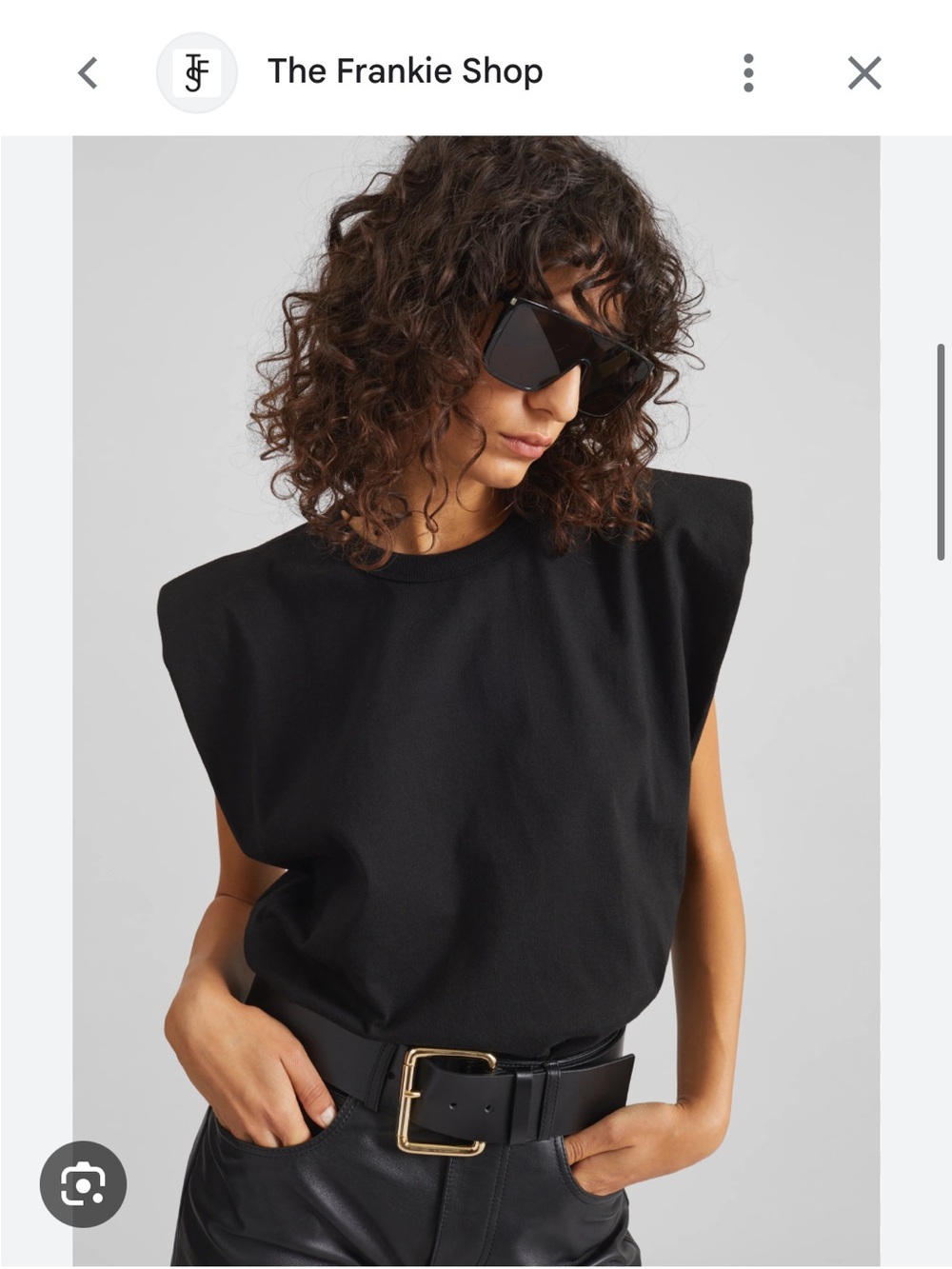 Frankie Shop Black Crewneck Tank